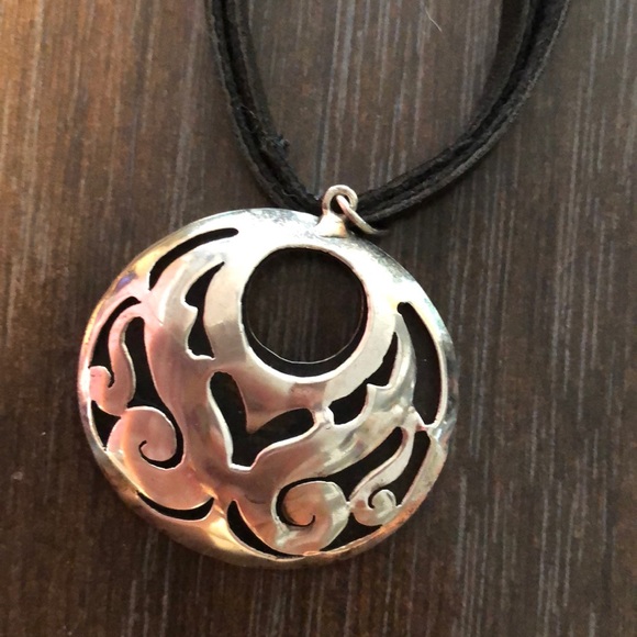 VNT Mexican sterling silver pendant/choker - Picture 7 of 17